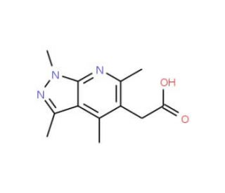 2-{1,3,4,6-tetramethyl-1H-pyrazolo[3,4-b]pyridin-5-yl}acetic acid (CAS 926249-18-5) - chemical structure image