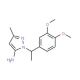 2-[1-(3,4-Dimethoxy-phenyl)-ethyl]-5-methyl-2H-pyrazol-3-ylamine - chemical structure image