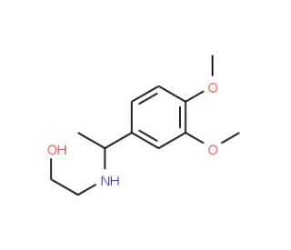 2-[1-(3,4-Dimethoxy-phenyl)-ethylamino]-ethanol - chemical structure image