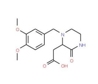 2-[1-(3,4-Dimethoxybenzyl)-3-oxo-2-piperazinyl]-acetic acid - chemical structure image