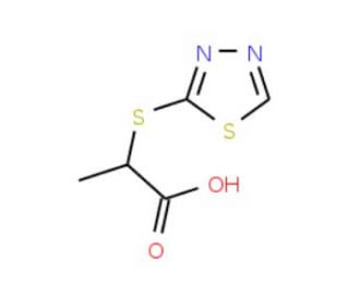 2-(1,3,4-thiadiazol-2-ylsulfanyl)propanoic acid - chemical structure image