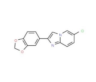 2-(1,3-Benzodioxol-5-yl)-6-chloroimidazo[1,2-a]pyridine (CAS 168837-35-2) - chemical structure image