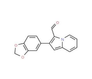 2-(1,3-Benzodioxol-5-yl)indolizine-3-carboxaldehyde (CAS 893612-89-0) - chemical structure image