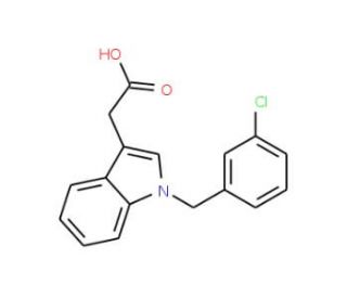 2-[1-(3-Chlorobenzyl)-1H-indol-3-yl]acetic acid (CAS 339016-33-0) - chemical structure image