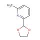 2-(1,3,-Dioxolan-2-yl)-6-methylpyridine (CAS 92765-75-8) - chemical structure image