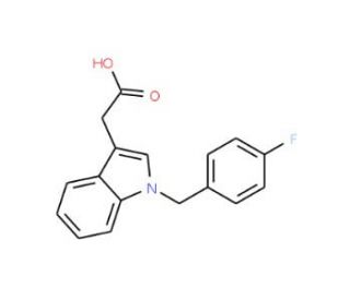 2-[1-(4-Fluorobenzyl)-1H-indol-3-yl]acetic acid (CAS 176204-51-6) - chemical structure image