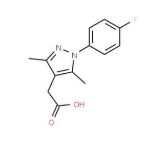 2-[1-(4-fluorophenyl)-3,5-dimethyl-1H-pyrazol-4-yl]acetic acid - chemical structure image