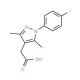 2-[1-(4-fluorophenyl)-3,5-dimethyl-1H-pyrazol-4-yl]acetic acid - chemical structure image