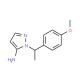 2-[1-(4-Methoxy-phenyl)-ethyl]-2H-pyrazol-3-ylamine - chemical structure image