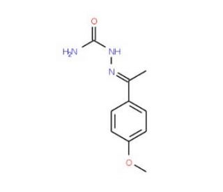 2-[1-(4-Methoxyphenyl)ethylidene]-1-hydrazinecarboxamide (CAS 717-14-6) - chemical structure image