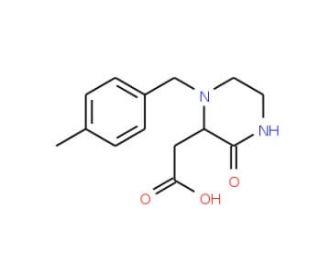 2-[1-(4-Methylbenzyl)-3-oxo-2-piperazinyl]-acetic acid - chemical structure image