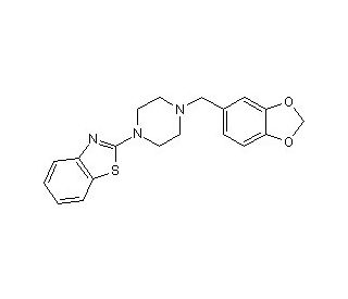 2-[1-(4-Piperonyl)piperazinyl]benzothiazole (CAS 155106-73-3) - chemical structure image