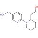 2-{1-[5-(aminomethyl)pyridin-2-yl]piperidin-2-yl}ethan-1-ol - chemical structure image