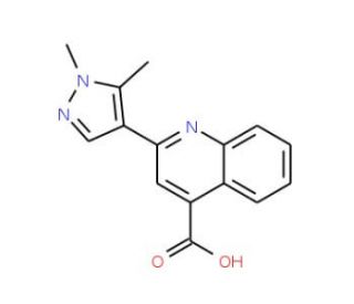 2-(1,5-Dimethyl-1H-pyrazol-4-yl)-quinoline-4-carboxylic acid - chemical structure image