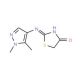 2-(1,5-Dimethyl-1H-pyrazol-4-ylimino)-thiazolidin-4-one - chemical structure image
