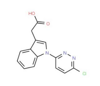 2-[1-(6-Chloro-3-pyridazinyl)-1H-indol-3-yl]-acetic acid - chemical structure image