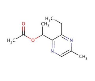 2-(1-Acetoxyethyl)-3-ethyl-5-methylpyrazine (CAS 1076198-72-5) - chemical structure image