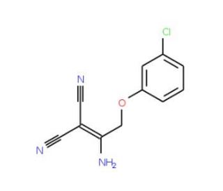 2-[1-Amino-2-(3-chlorophenoxy)ethylidene]-malononitrile - chemical structure image