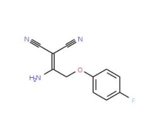 2-[1-Amino-2-(4-fluorophenoxy)ethylidene]-malononitrile - chemical structure image