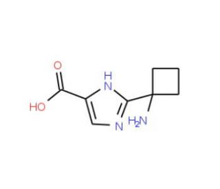 2-(1-aminocyclobutyl)-1H-imidazole-4-carboxylic acid - chemical structure image
