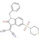 2-[(1-Benzyl-2-oxo-5-(thiomorpholinosulfonyl)indolin-3-ylidene]malononitrile - chemical structure image