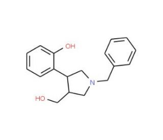2-[1-Benzyl-4-(hydroxymethyl)tetrahydro-1H-pyrrol-3-yl]benzenol - chemical structure image