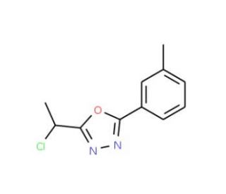 2-(1-chloroethyl)-5-(3-methylphenyl)-1,3,4-oxadiazole - chemical structure image