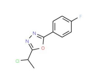 2-(1-chloroethyl)-5-(4-fluorophenyl)-1,3,4-oxadiazole - chemical structure image