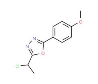2-(1-chloroethyl)-5-(4-methoxyphenyl)-1,3,4-oxadiazole - chemical structure image