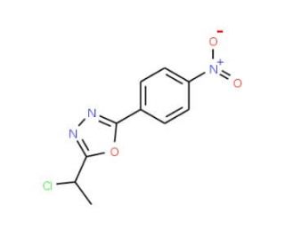 2-(1-chloroethyl)-5-(4-nitrophenyl)-1,3,4-oxadiazole - chemical structure image