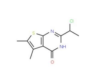 2-(1-chloroethyl)-5,6-dimethylthieno[2,3-d]pyrimidin-4(3H)-one - chemical structure image