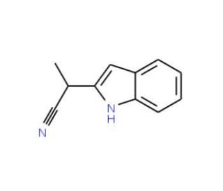2-(1-Cyanoethyl)indole (CAS 76017-87-3) - chemical structure image