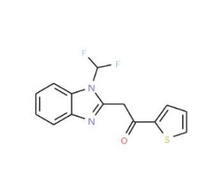 2-[1-(difluoromethyl)-1H-benzimidazol-2-yl]-1-thien-2-ylethanone - chemical structure image