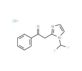 2-[1-(difluoromethyl)-1H-imidazol-2-yl]-1-phenylethanone hydrochloride - chemical structure image