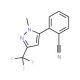 2-[1-Methyl-3-(trifluoromethyl)-1H-pyrazol-5-yl]benzonitrile (CAS 910037-17-1) - chemical structure image