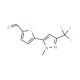 2-[1-Methyl-3-(trifluoromethyl)pyrazol-5-yl]thiophene-5-carboxaldehyde (CAS 175202-94-5) - chemical structure image