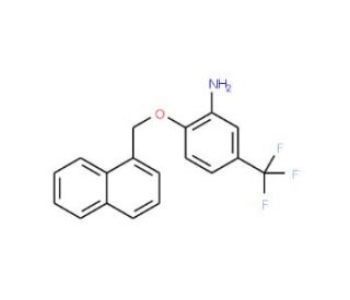 2-(1-Naphthylmethoxy)-5-(trifluoromethyl)aniline - chemical structure image