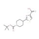 2-[1-(tert-Butoxycarbonyl)-4-piperidinyl]-1,3-thiazole-4-carboxylic acid (CAS 668484-45-5) - chemical structure image