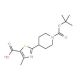 2-[1-(tert-Butoxycarbonyl)piperidin-4-yl]-4-methyl-1,3-thiazole-5-carboxylic acid (CAS 216955-61-2) - chemical structure imag