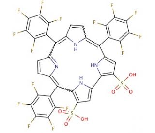 2,17-disulfonato-5,10,15-tris(pentafluorophenyl)corrole - chemical structure image
