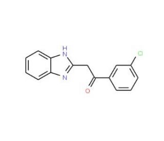 2-(1H-Benzoimidazol-2-yl)-1-(3-chloro-phenyl)-ethanone - chemical structure image