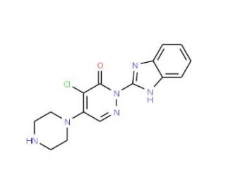 2-(1H-Benzoimidazol-2-yl)-4-chloro-5-piperazin-1-yl-2H-pyridazin-3-one - chemical structure image