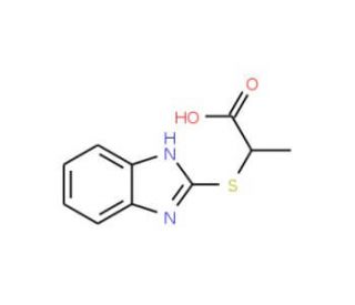 2-(1H-Benzoimidazol-2-ylsulfanyl)propionicacid (CAS 21547-70-6) - chemical structure image