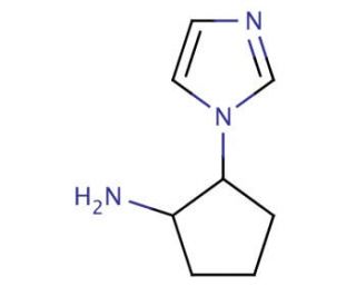 2-(1H-imidazol-1-yl)cyclopentanamine - chemical structure image