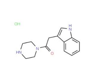 2-(1H-indol-3-yl)-1-(piperazin-1-yl)ethan-1-one hydrochloride - chemical structure image