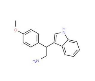 2-(1H-Indol-3-yl)-2-(4-methoxy-phenyl)-ethylamine - chemical structure image