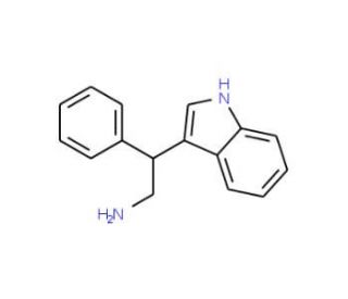 2-(1H-Indol-3-yl)-2-phenyl-ethylamine (CAS 5027-78-1) - chemical structure image