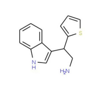 2-(1H-indol-3-yl)-2-thien-2-ylethanamine (CAS 51626-50-7) - chemical structure image
