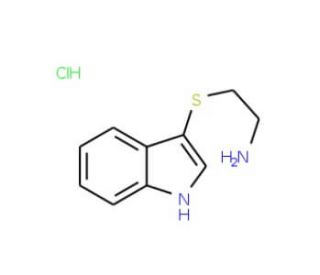 2-(1H-Indol-3-ylsulfanyl)-ethylamine hydrochloride - chemical structure image