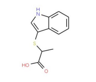 2-(1H-Indol-3-ylsulfanyl)-propionic acid - chemical structure image